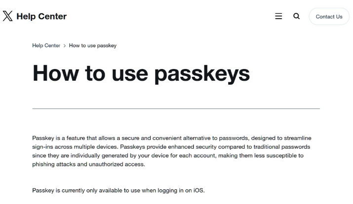 阳新苹果维修店铺分享iOS用户如何通过通行密钥(Passkey)登录 